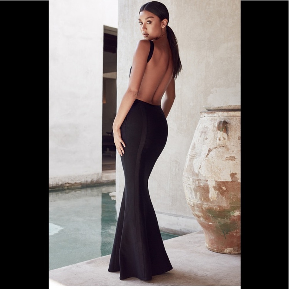 House Of CB Ophelia Black Backless Dress